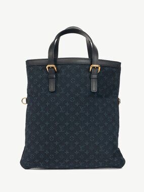 Louis Vuitton Francoise Navy Mini Lin Monogram Tote